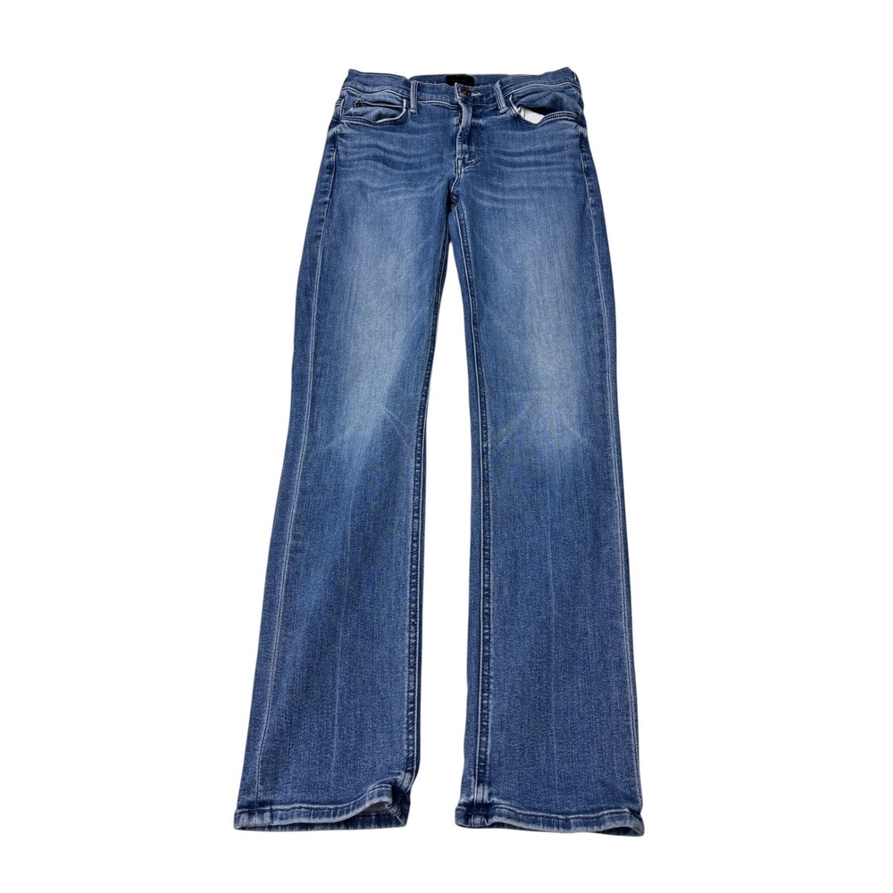 Mother The Mid Rise Dazzler Ankle Fray Jeans We The Animals Blue Womens 25X27